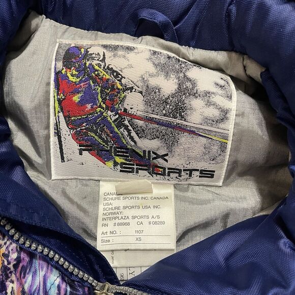 Phenix Sports Vintage Ski Jacket Purple Multicolor XS Rare - Picture 9 of 13
